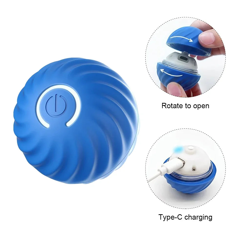 Electric Dog Ball Toys Smart Gravity Jump Moving Ball USB Rechargeable Automatic Rolling Ball for Cat Dog Interactive Pet Toy