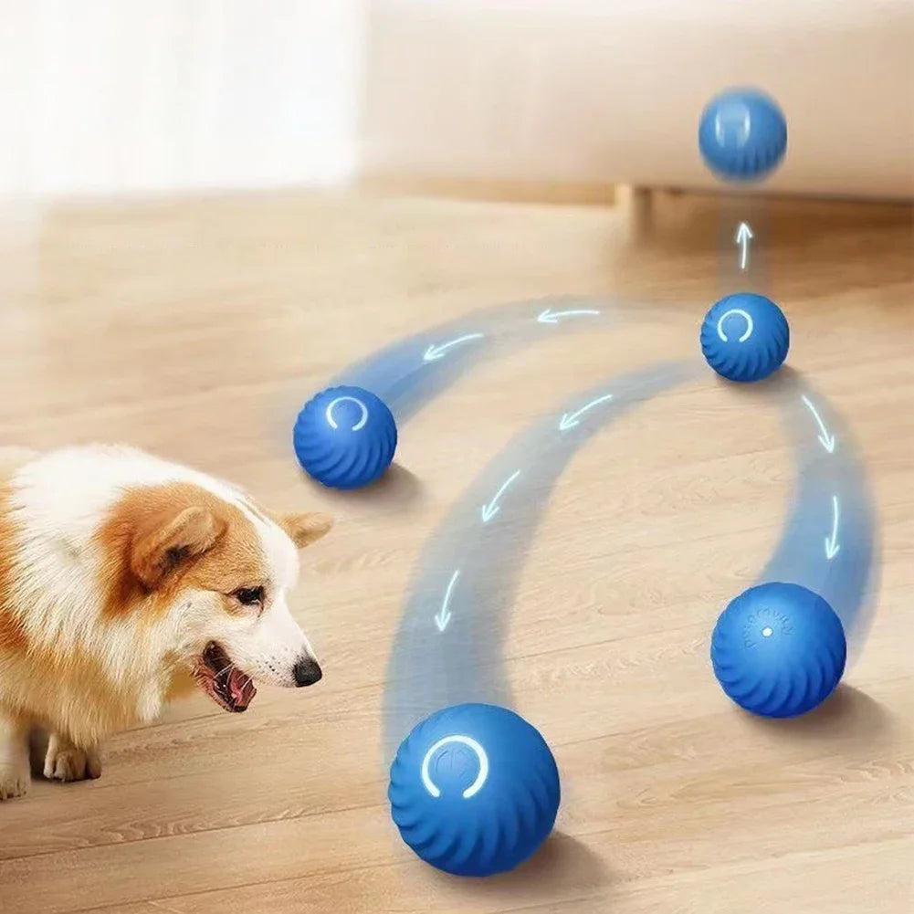 Electric Dog Ball Toys Smart Gravity Jump Moving Ball USB Rechargeable Automatic Rolling Ball for Cat Dog Interactive Pet Toy