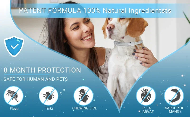 Natural Chemical Free Anti Flea and Tick Collar Protection