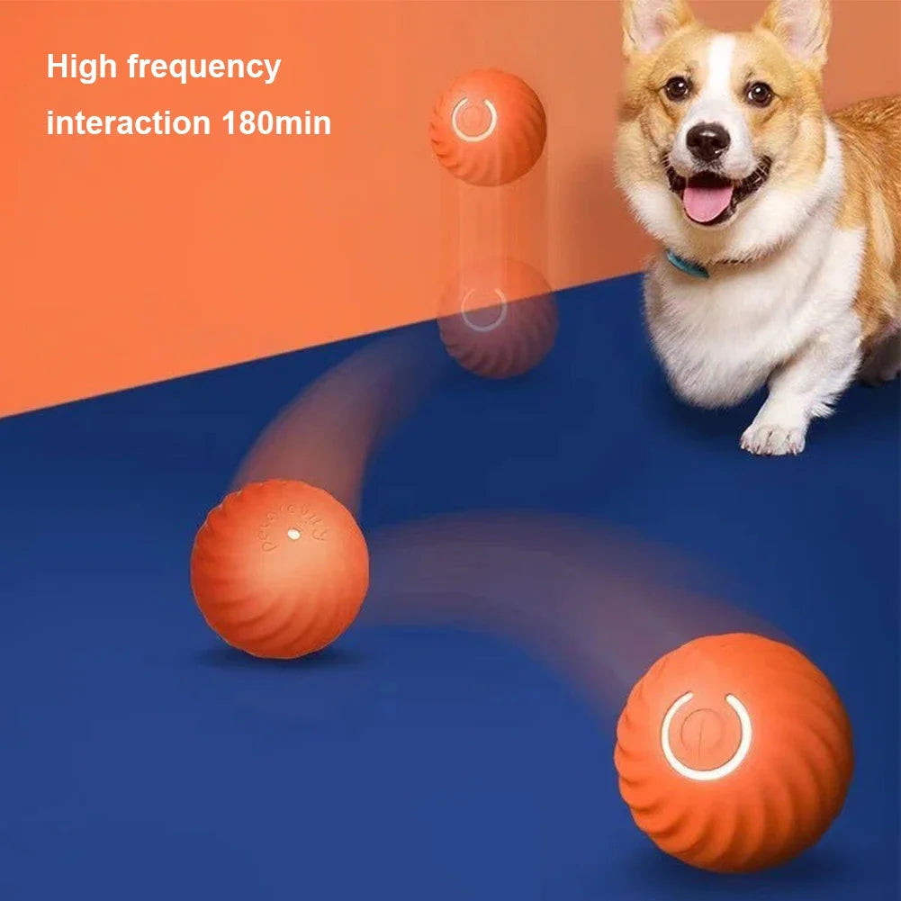 Electric Dog Ball Toys Smart Gravity Jump Moving Ball USB Rechargeable Automatic Rolling Ball for Cat Dog Interactive Pet Toy